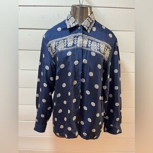 DIANE GILMAN silk shirt  M